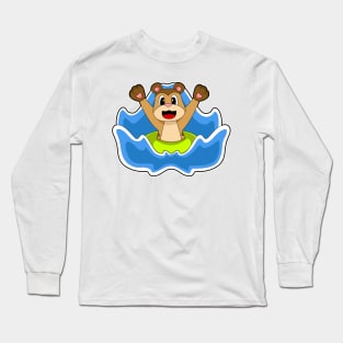 Meerkat Swimming Lifebuoy Long Sleeve T-Shirt